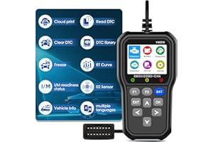 Anluomania OBD2 Diagnosegerät Auto, Auto Diagnosegerät, KFZ Auslesegerät Mit OBD2-Funktionen, Motor Fehlercodeleser, OBD2 Scanner Codeleser, Auto Auslesegerät, 2,4 Zoll IPS Farbbildschirm, 13 Sprachen