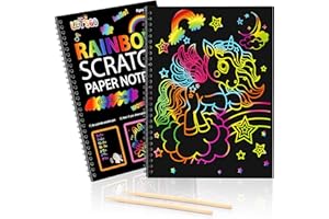 EUTOYZ 3-10 Year Old Girl Gifts,Scratch Art for Kid Gifts for 3-10 Year Old Girls Toys Arts and Crafts for Kid Toys for 3-10 Year Old Girls Craft Kits for Kids Unicorn Gifts for Girls Christmas Gifts