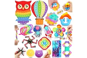 Chennyfun Ensemble de Jouets Fidget, Anti-Stress avec boîte à Jouets Magic Burger Cube, Jouets sensoriels pour l'Autisme TDAH, Anniversaire Anti-anxiété pour Adolescents Enfants et Adultes