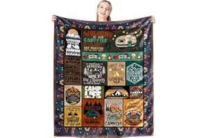 ZJKUBOIS Camping Blanket 150 x 130 cm, Camping Blanket for Outdoor Camper, Motorhome Camping Accessories, Windproof Travel Blanket, Ultralight, Warm Sandproof, Stadium, Gifts for Camper Lovers
