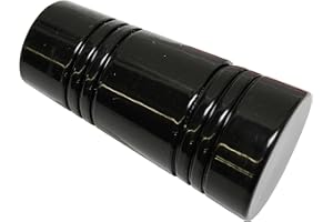 Gardinia End Caps for Curtain Rods, 2 x Finial Apollo, Chicago Series, Metal, Black, 20 mm Diameter