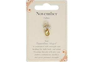 Guardian Angel November Birthstone Angel Pin With Gem Stone Sentimental Gift Idea