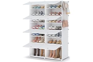 HOMIDEC Scarpiera, 7 livelli Portascarpe 28 Paia di Scarpe Scarpiera Armadio, Scaffale Portascarpe per Ingresso Soggiorno, Camera da Letto