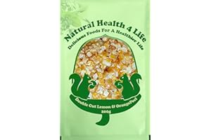 Natural Health 4 Life Candied Mixed Double Cut Orange and Lemon Peel 200g, Fat Free, High Fibre Baking Ingredient for Fruit Cakes, Biscuits and Desserts (1 Bag)