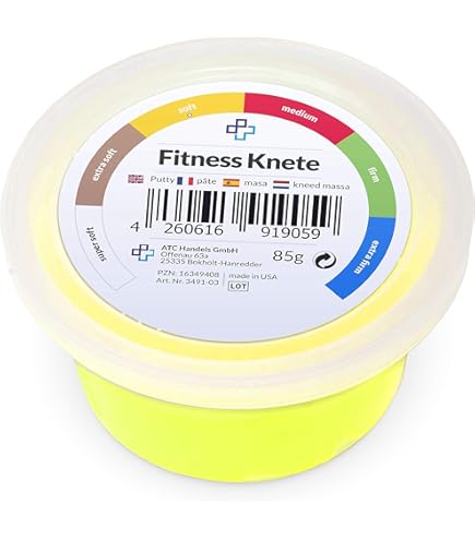 Mastic De Rééducation Rolyan - Jaune (doux) - 113g (4 Oz) - Antimicrobien - Neuf