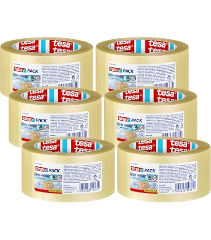 Tesa Verpackungsband Transparent 48mm X 66m - Stark, Für Mittlere Bis Schwere Kartons