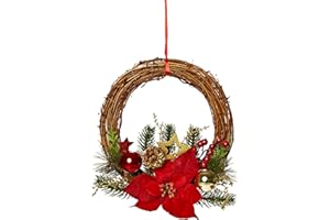 HEITMANN DECO Corona de ratán, 35 x 35 x 12cm