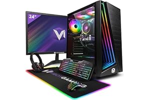 Vibox V-148 PC Gaming Fisso Completo • 23" Monitor • Ryzen 5 5500 4,2GHz • RTX 5060 8GB • 16GB RAM • 1TB SSD • Windows 11 • WiFi