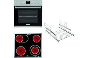 Bauknecht HEKO 566 Pyro Herd-Kochfeld-Kombination /Glaskeramik-Kochfeld (60 cm) / Pyrolyse-Selbstreinigungssystem / Multi-Level-Kochen / Backauszug mit 2 Ebenen, Schwarz