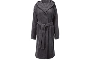 CelinaTex S-XXL Bademantel Kapuze Uni lang aufgesetzte Taschen Damen Herren Unisex warm Frottee Baumwolle Morgenmantel, Sauna, Spa, Pool, Bad, flauschig und komfortabel OEKO-TEX Arizona