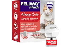 FELIWAY Friends Starter Kit Diffusore di Feromoni Calmanti per Gatti, 48 ml – Aiuta a creare armonia e risolvere conflitti in case con più gatti, Raccomandato dai Veterinari, Clinicamente Testato.