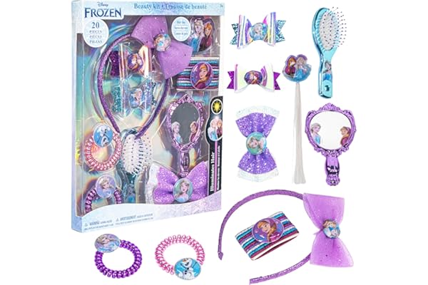 Townley Girl Disney Frozen Kit d'accessoires pour Cheveux pour Filles à partir de 3 Ans (20 pièces)