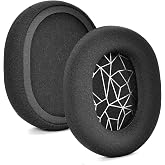 casemy Steelseries Arctis 1 3 5 7 9 9x Pro Compatible Headphone Sponge Pad Headphone Pillow Pad (BLACK-WHITE)