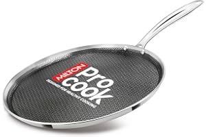 MILTON Pro cook Triply Hexa Tech Induction Stainless Steel Tawa, 28 cm,Silver, Honeycomb Non-Stick Structure, SturdyHandle, Food Grade, Flame & Hot Plate Safe