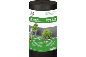 GardenMate 1 m x 50 m rulle ogräsfleece – UV-stabiliserad svart 150 g/m² landskap-marktäcke membran