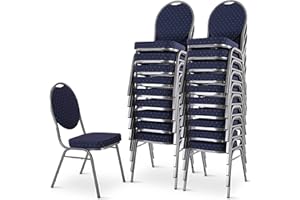 MACOShopde by MACO Möbel Raburg Stapelstuhl 20er Set David - stabil bis 150 kg in BLAU, Gewerbequalität + stapelbar für: Konferenz, Seminar, Wartezimmer, Bankett, Behörde, Schule/Uni & Gastro/Hotel
