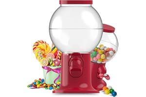 Uakeii Süßigkeiten Automat als Candy Bar Zubehör - Bonbonspender Geschenkidee - Snackspender für Kinder & Erwachsene - Ideal als Snackstadion zu Hause oder im Büro - Geschenk zu Weihnachten - Rot
