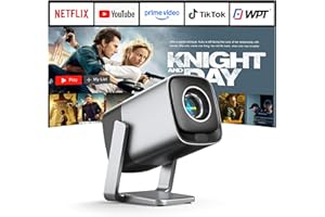 ‎XUANPAD Smart Mini Beamer 4K Kompatibel mit Netflix & Dolby Audio, XuanPad 28000 Lumen Beamer mit TOF Autofokus & Trapezkorrektur, WiFi6 & Bluetooth, 210° Drehbarer Heimkino/Outdoor Projektor für Handy/PC