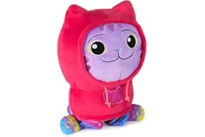 DREAMWORKS GABBY'S DOLLHOUSE LA CASA DE MUÑECAS DE GABBY - PELUCHE INTERACTIVO DJ CAPUCHA GABBY'S DOLLHOUSE 25 CM - 6071765 - Juegos Infantiles - Peluche Gato - Juguetes Niñas 3 años + - Regalo Niña 3 años +