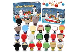 BYHSOEP Calendario dell'Avvento Hero,Calendario dell'Avvento 2025 a Tema Eroi con 24 Personaggi Collezionabili,Idea Regalo per Natale