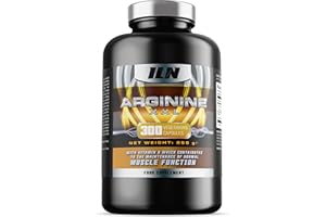 IRON LABS NUTRITION L Arginine Capsules - 2600mg L-Arginine with Added Glutamine - B12 and D3 for Normal Muscle Function (300 Vegetarian Capsules)