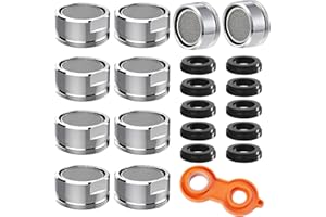 DUNSOO Perlatoren für Wasserhähne M24, 10 Stück Wasserhahn Aufsatz Perlator mit ABS - und Edelstahl- Filter inkl Mischdüsenschlüssel, für Wasserhahn Sieb Wassersparer