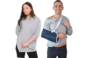 Inspired Comforts Langarmhemd für Dialyse und Chirurgie mit Verschlüssen an Schultern und Armen für Herren