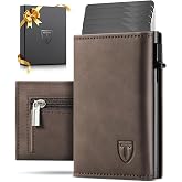 Tomylv Men's RFID Blocking Wallets, Card Holder Men - Brown | Men's Wallet Magnetic Closure Pop-up Wallet with Bill Compartme
