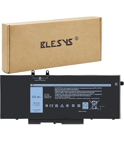 Batterie 7.6V 68Wh Pour Dell Latitude 5400/5500, Precision 3540/3550, Inspiron 7590/7591/7791 - Compatible Référence 4GVMP, 1V1XF, Etc.