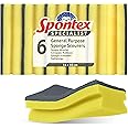 Spontex Specialist Washing Up Sponge Scourers | XL | Hard Wearing & Versatile for Professional Cleaning | 6 Pack
