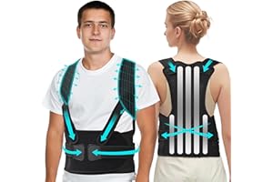 MAYMOCON Large Back Brace Posture Corrector for Men and Women, No More Armpit Pain Posture Brace with Adjustable Straps, Breathable Back Straightener Posture Corrector with 3 Detachable Support Bars (XL)