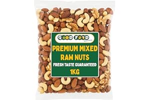 NITAAR GoodFoodDelivered Mixed Raw Nuts 1kg – Premium Quality - Raw & Unsalted Cashews, Almonds, Hazelnuts, Walnuts – Great for Healthy Snacks, Vegetarian & Vegan Diets