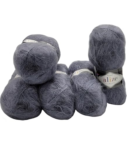 Alize Mohair Classic Strickgarn – 100 G, Ca. 200 M, 51% Polyacryl, 25% Mohair, 24% Wolle, Perlenrosa