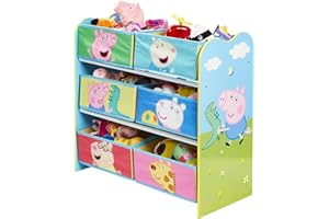 World's Apart per Peppa Pig - Contenitore per giocattoli per bambini, dimensioni approssimative: 60 cm (altezza) x 63,5 cm (larghezza) x 30 cm (profondità).