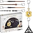Harry Potter Keychains 6 Pc. Set – Includes Minerva McGonagall, Remus Lupin, Neville Longbottom Wand & More – Harry Potter Gifts, Merch, Accessories, Party Favors by PMI, Yellow, 6 pcs set