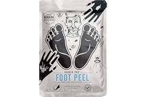 BARBER PRO FOOT PEEL Mask Exfoliating Socks Dead Skin Remover for Feet Natural Vegan Skincare Foot For Soft Feet Cracked Heel Repair Multi Award Winning Brand UK SIZE 10