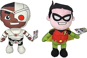 DCCOMIC DC Comics - Peluches de Dos Personajes de DC Comics Calidad Soft (Pack Cyborg & Robin)
