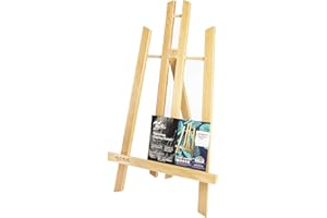 Mont Marte Piccolo Cavalletto Tavolo in Faggio - Medium - Ideale Cavalletto in Legno per la Presentazione di Telaio e Cornici Fino a 40 cm - Perfetto per Eventi, Esposizioni e Convegni