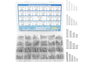 AURVIVIA 380Pcs Compression Springs Assortment Kit,304 Stainless Steel Small Springs with Storage Case,23 Different Sizes Metal Spiral Spring for Home Repairs,DIY Projects