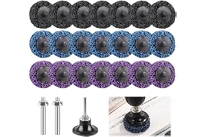 ROSYLEVE 21 pezzi CSD Disco Abrasivo grossolano da 50 mm/viola/blu/nero set di dischi di pulizia per smerigliatrici angolari di vernice, ruggine saldature, pulizia e rimozione ossidazione