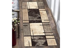 YZHY Corredor de alfombra de pasillo con patrón geométrico moderno,antideslizante lavable - Corredor de alfombra de microfibra para pasillo,baño,sala de estar,corredor de cama,tapete de cocina,corredor