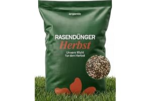 organtic Höstgräsgödselmedel 5 kg, vintersäkert gräsmatteunderhåll, granulat med kalium, mossinträngande, perfekt för hösten, lämplig för spridare, mycket dammtät formel