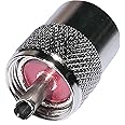 AERZETIX connettore maschio/femmina UHF PL-259 per cavo RG58 ad avvitare