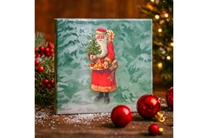 MIJOMA Soundbox z muzyką bożonarodzeniową – głośnik z czujnikiem ruchu – regulowana głośność – włącznik/wyłącznik – do łazienki, korytarza, biura, salonu (Święty Mikołaj – cicha noc)