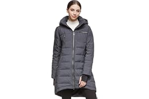 Orolay Abrigo de Plumón con Capucha para Mujer Abrigo de Invierno de Longitud Media