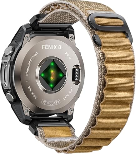 Titanium armband 22 mm, compatibel met Fenix 8 47 mm/E 47 mm/7/6 Pro/5