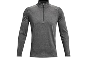 Under Armour Męski Koszulka Tech 2.0 Z Zamkiem 1/2 I Długimi Rękawami, Carbon Heather/Black