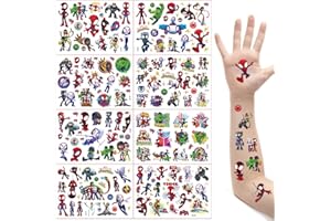 SIPHUS 8 Fogli Spider Tatuaggi Bambini, Tatuaggi Adesivi, Tatuaggio Waterproof, Tattoo Temporanei Bambini, Tatuaggi Temporanei per Compleanno