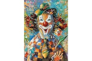 HUADADA Puzzle 1000 elementów, puzzle dla dorosłych, Impossible Puzzle, gra zręcznościowa dla całej rodziny, kolorowe puzzle, prezenty z kolorowym, słodkim motywem klauna