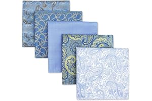 S&W SHLAX&WING Shlax&Wing 5 Stück sortierte Taschentücher für Herren quadratisch Gr. Einheitsgröße